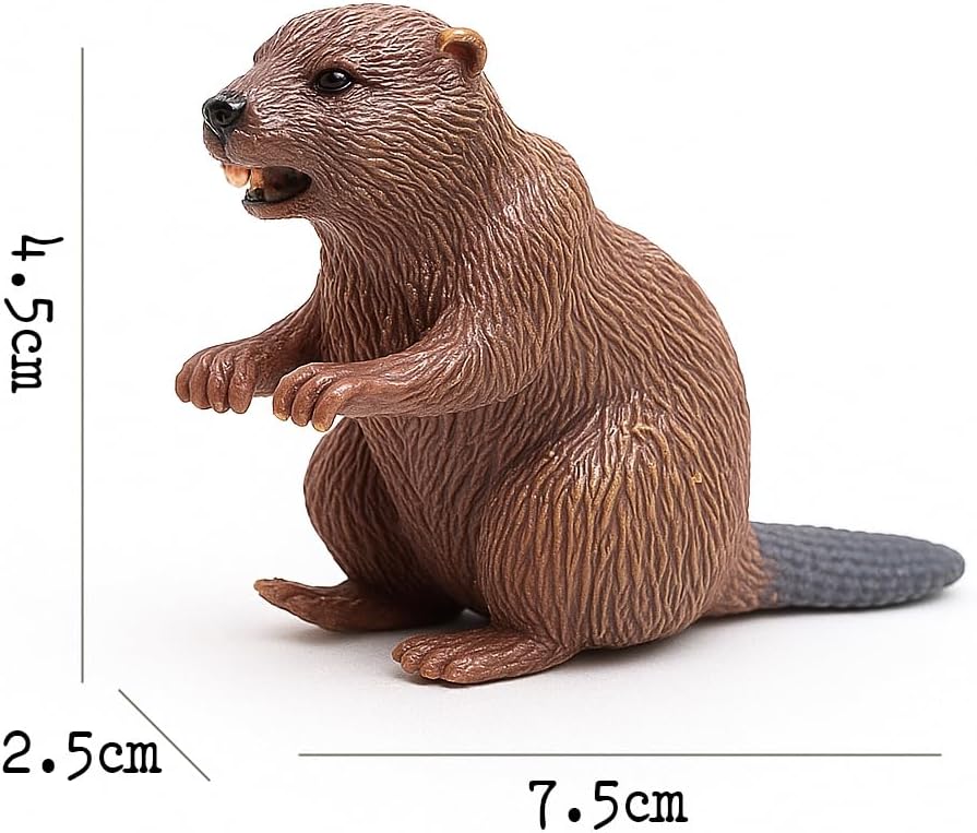 Canadian Beaver Figurines, 2-Piece