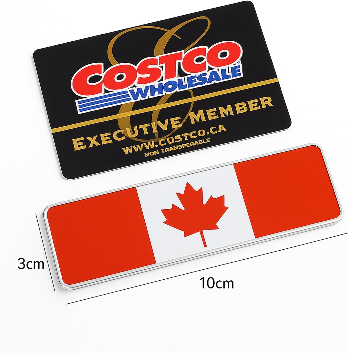 Canada Flag 3D Car Emblems, 3-Pack