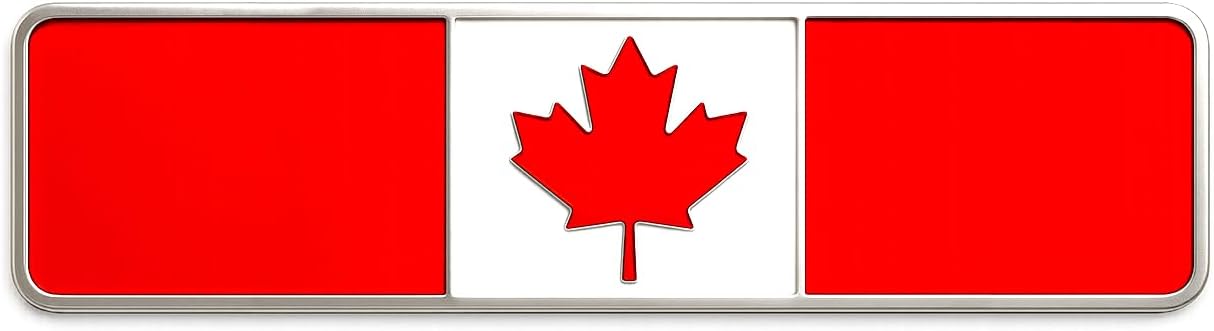 Canada Flag 3D Car Emblems, 3-Pack