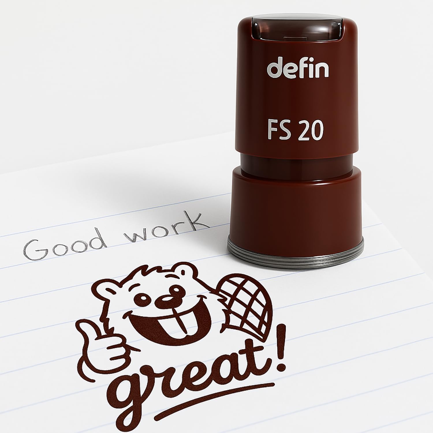 Canadian Beaver "great!" Teacher Stamp