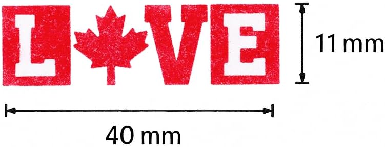 LOVE Canada Stamp, Red Ink
