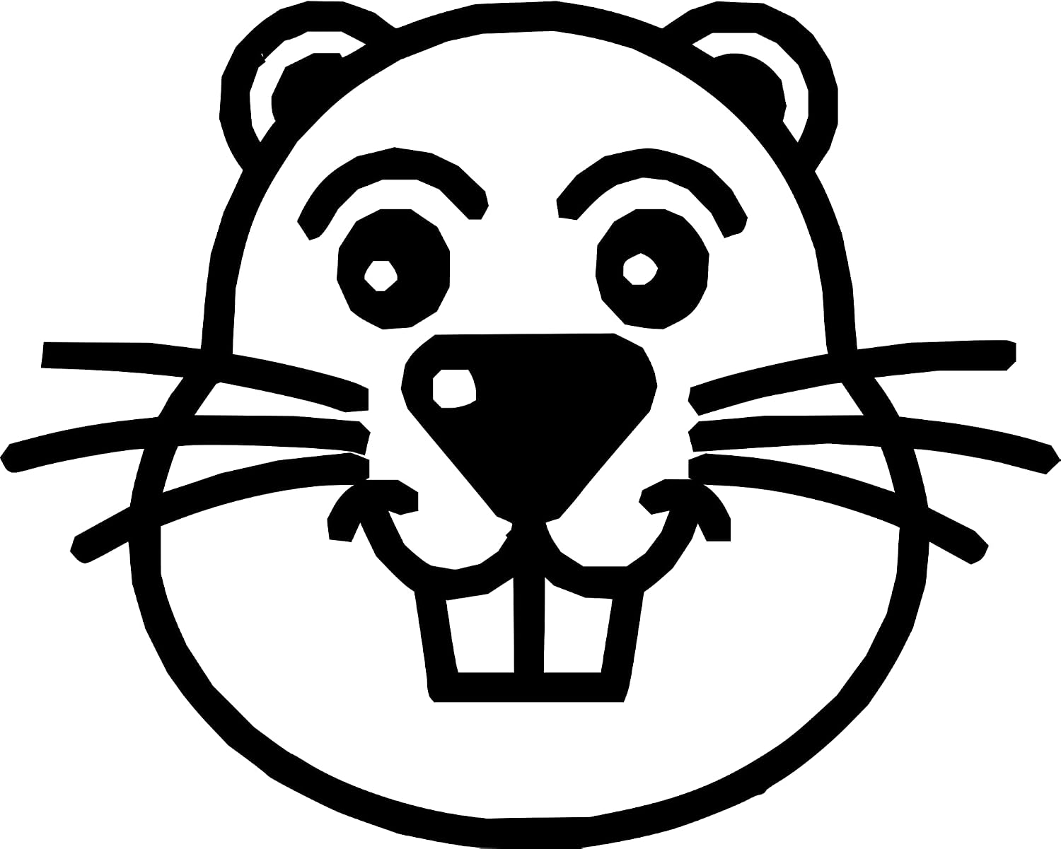 Beaver Self-Inking Stamp, Red Ink