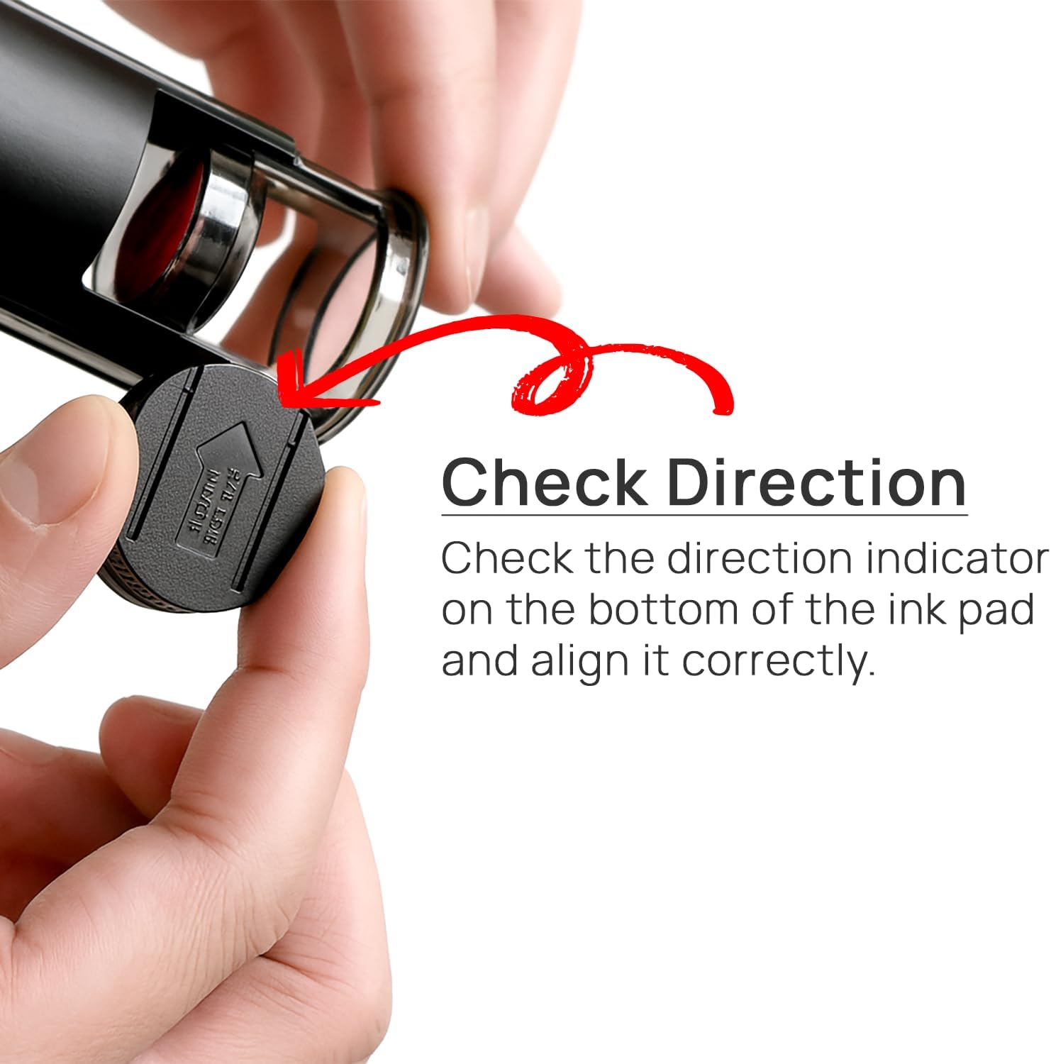 Date Stamp with 10ml Ink, Red