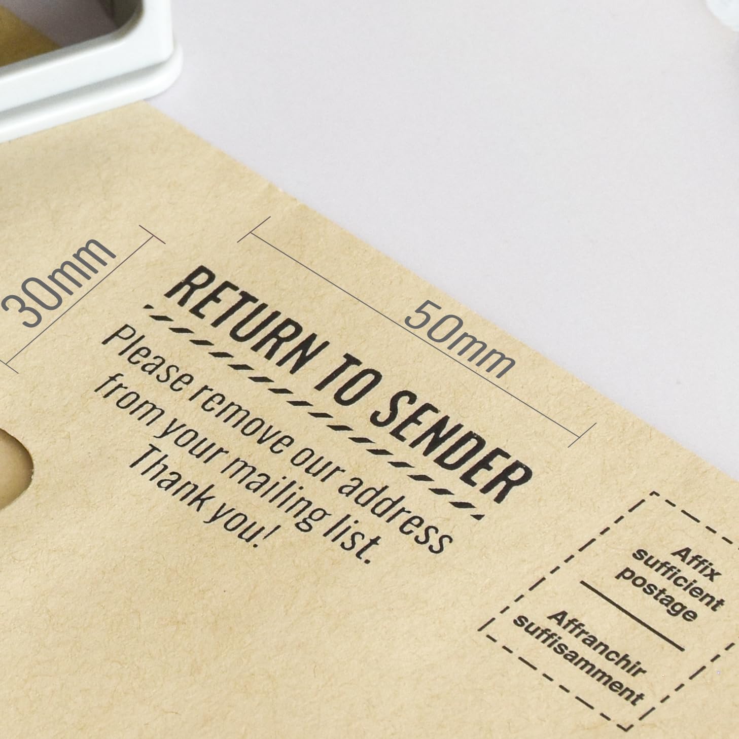 Return to Sender Stamp, Black Ink