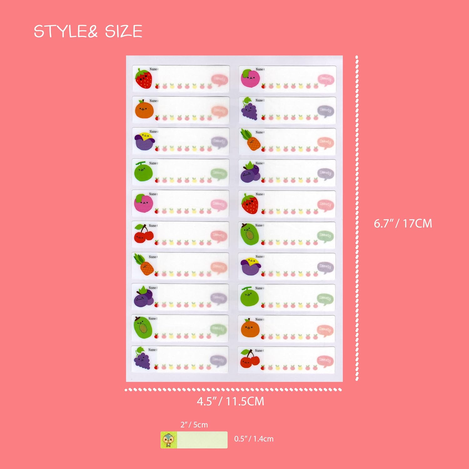 Kids Name Labels, 200-Pack