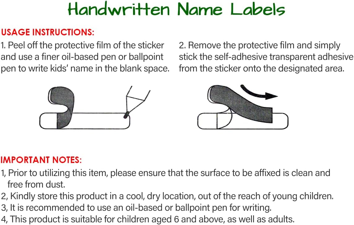 Kids Name Labels, 120-Pack