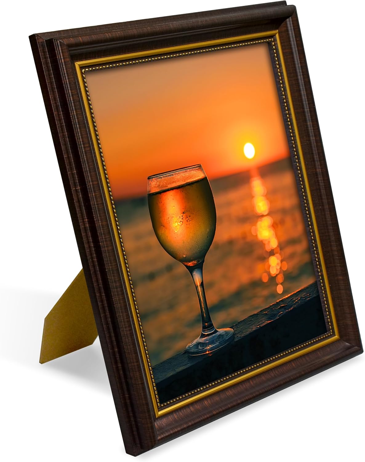 8x10 Picture Frame, Brown & Gold, 2-Pack