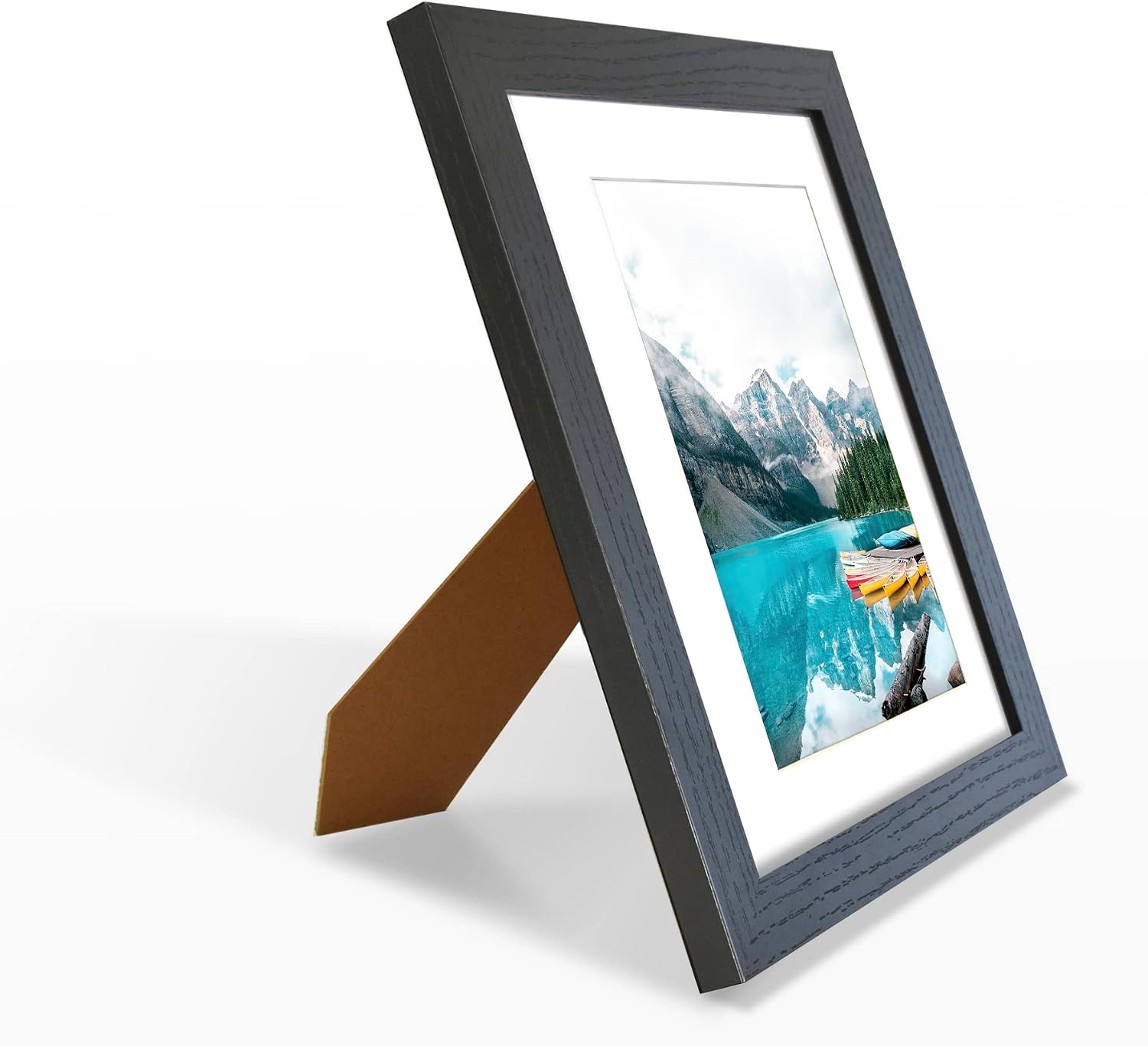 8x10 Picture Frame, Black Wood Grain