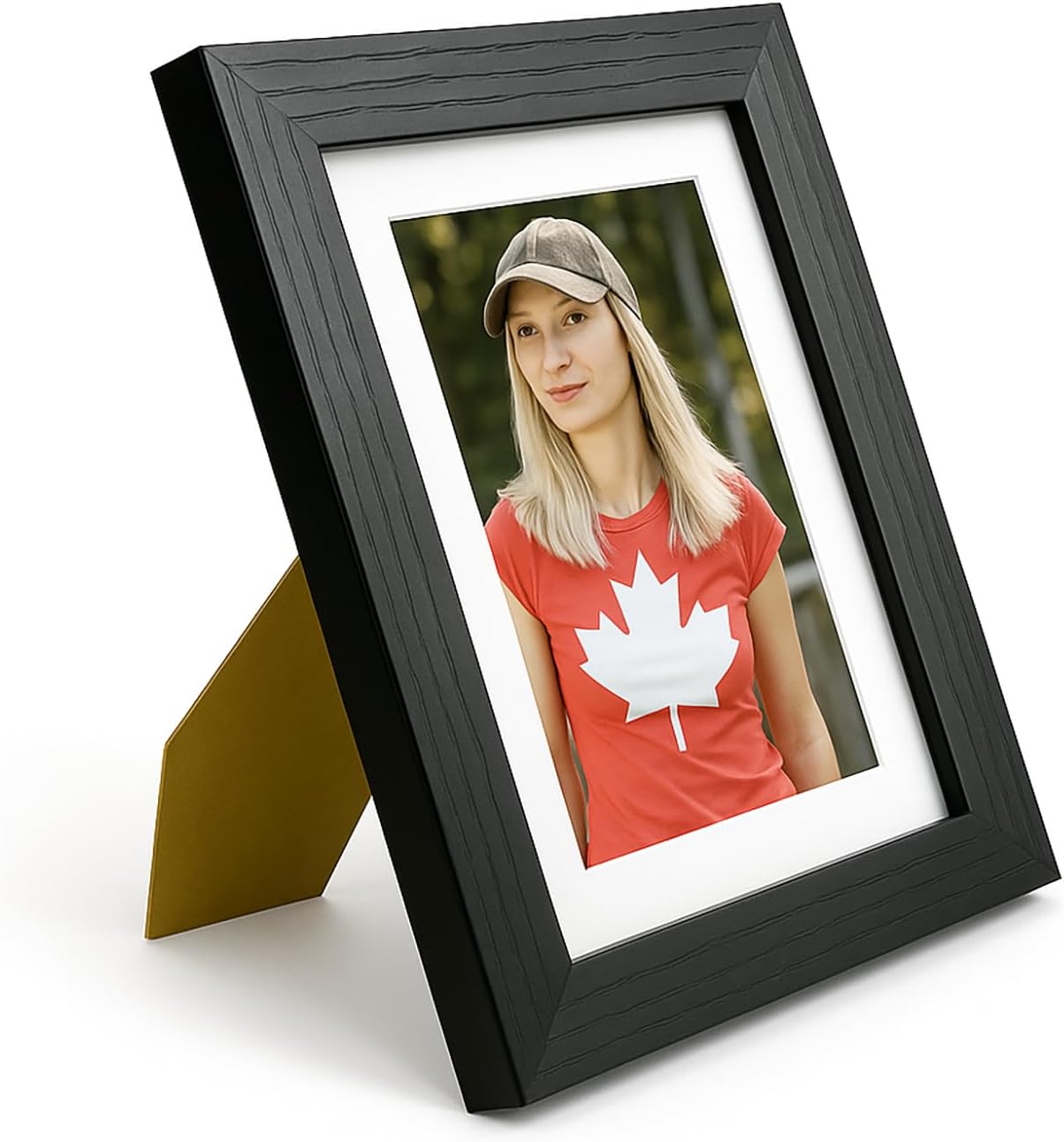 5x7 Picture Frame, Black Wood Grain